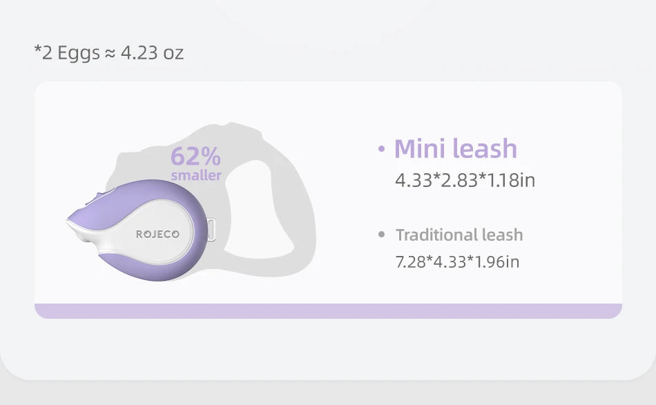 Mini Retractable Dog Leash - 3M Extendable Lead for Small to Medium Dogs