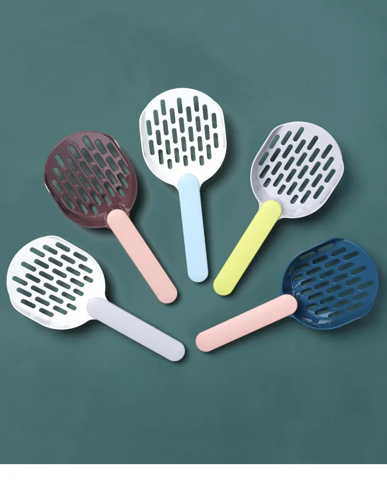 Cat Litter Scoop Set with Base & Fine-Hole Filter – Deep-Clean Sifting Scoop for Cat Litter Trays