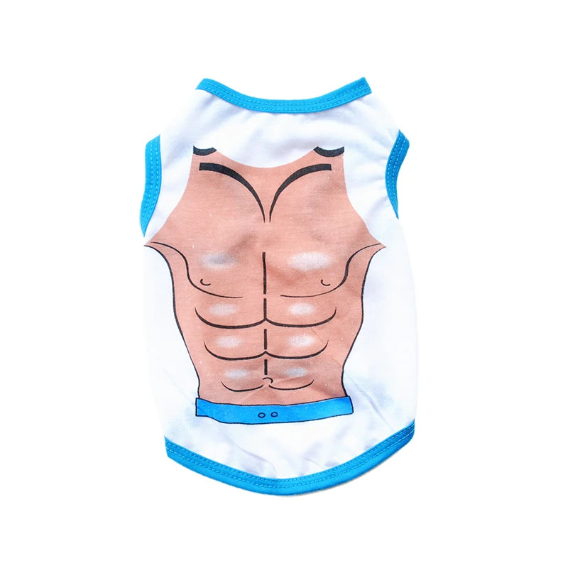 Printed Cotton Summer Vest for Cats & Puppies