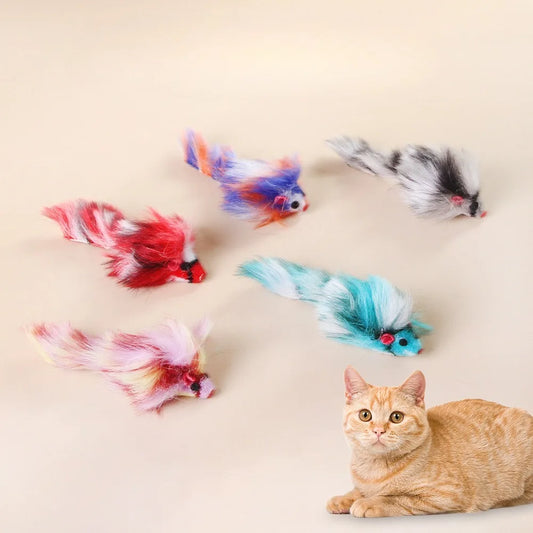 Plush Mouse Cat Toys - Interactive Play Set