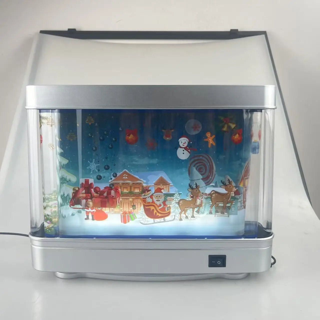 Christmas decoration lights, rotating Christmas night lights, simulated Christmas desk lights, Christmas party decoration lights
