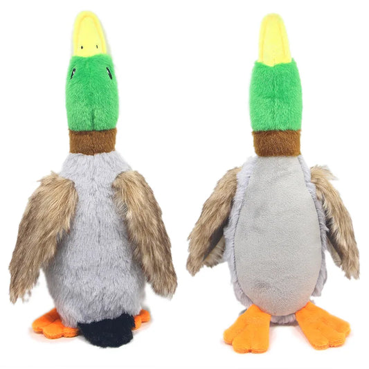 Plush Duck Squeaky Toy with Rope