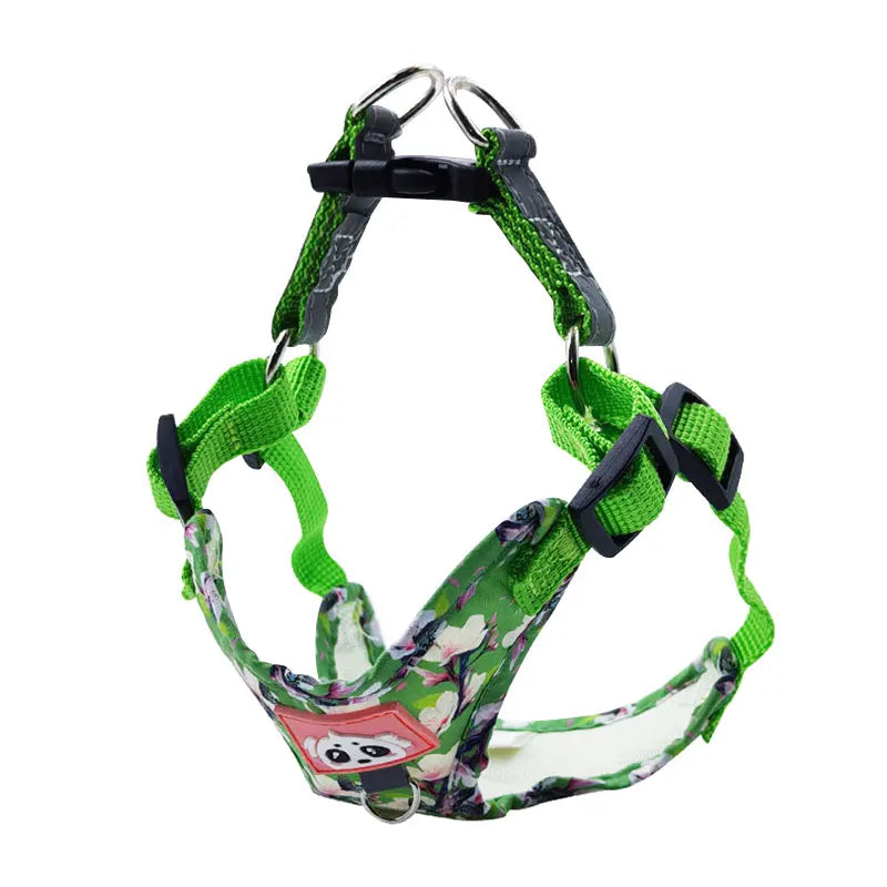 Adjustable Dog Harness & Leash Set with Reflective Strips
