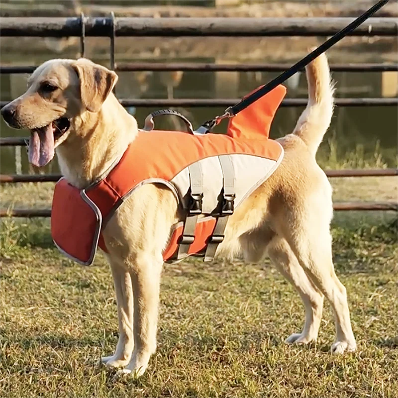 Shark Fin Dog Life Jacket Safety Swim Vest