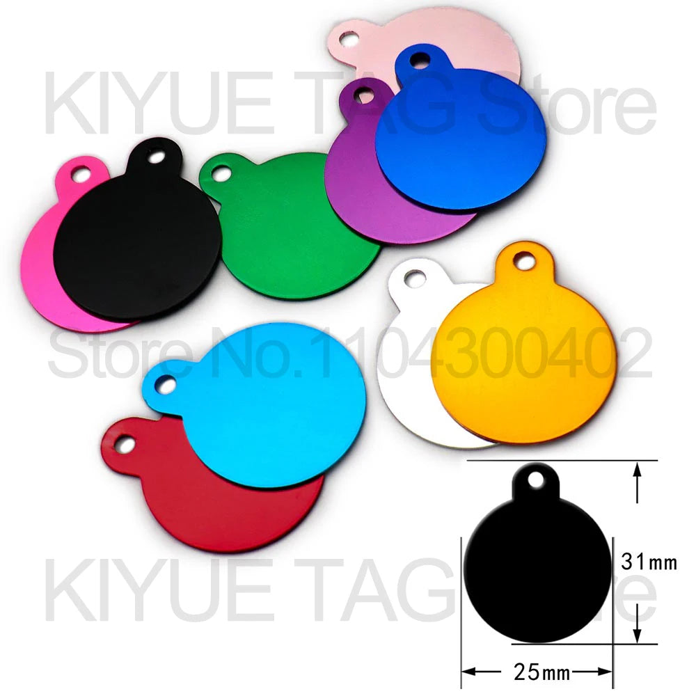 Personalised Aluminium Pet ID Tags – Pack of 100