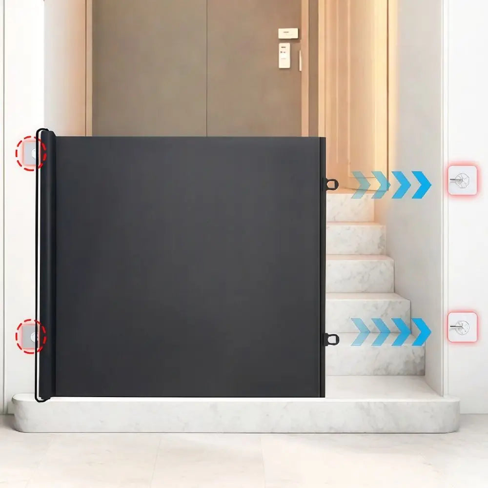 Barrière de sécurité escamotable 78 cm - Barrière universelle pour animaux et bébés pour portes et escaliers