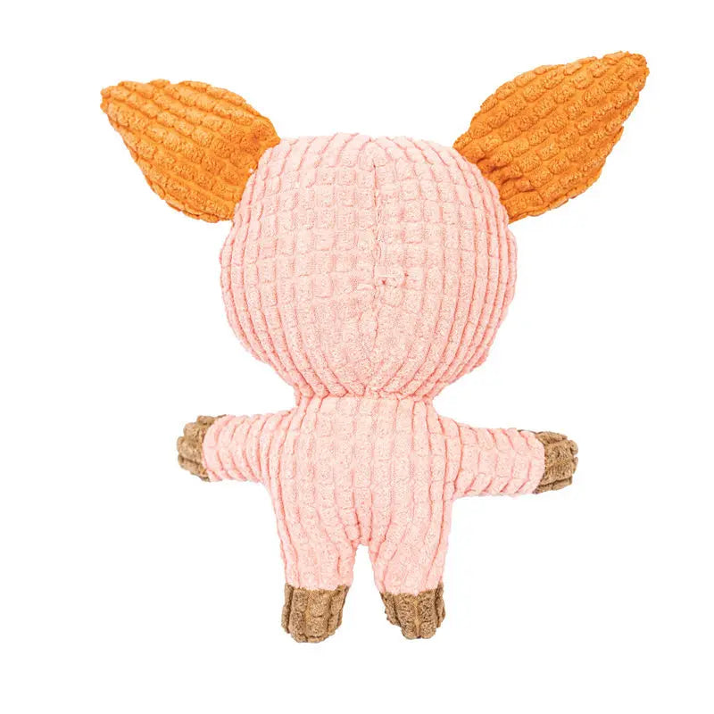 Plush Squeaky Dog Toy - Bite Resistant Chew Toy for Small Dogs (Cute Animal Designs)