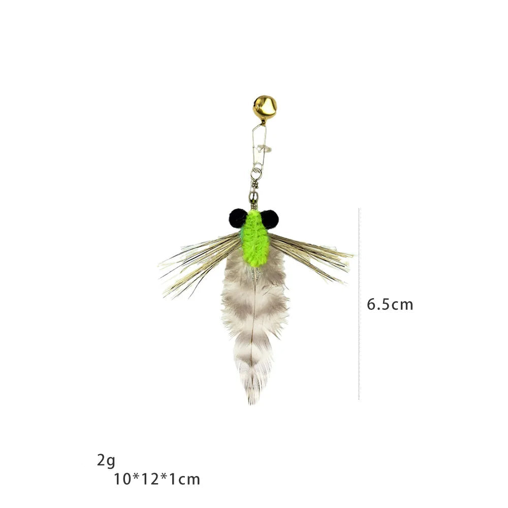 Interactive Cat Feather Toy with Bell