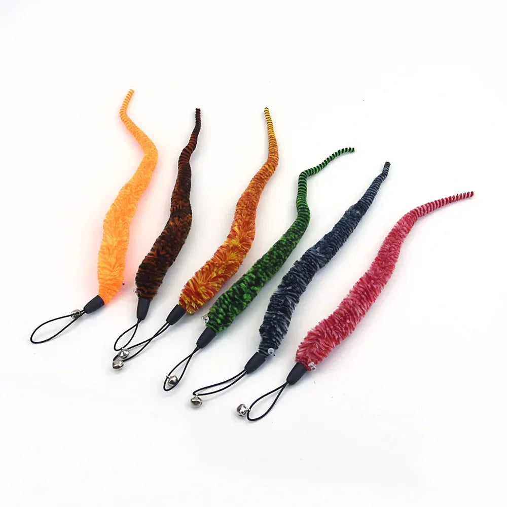 Interactive Cat Wand Toy - Feather and Bell Teaser Stick for Kittens