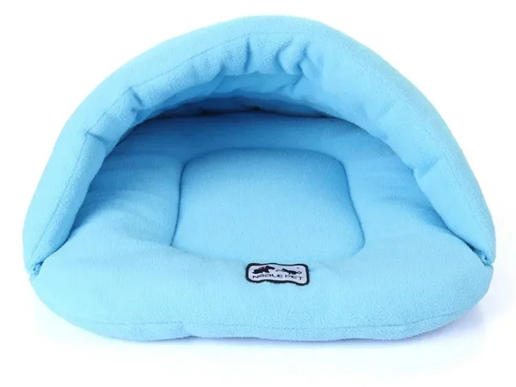 Slipper-Shaped Cave Pet Bed – Warm Cotton Nest for Cats & Small Dogs