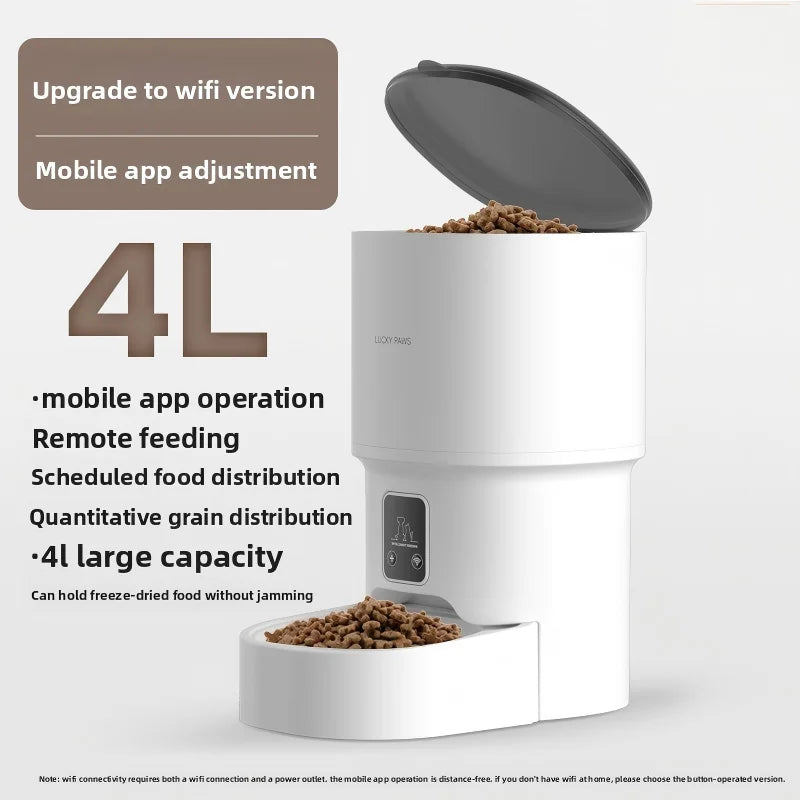 Smart Automatic Pet Feeder with HD Camera & Voice Control — Wi-Fi Remote Timed Food Dispenser