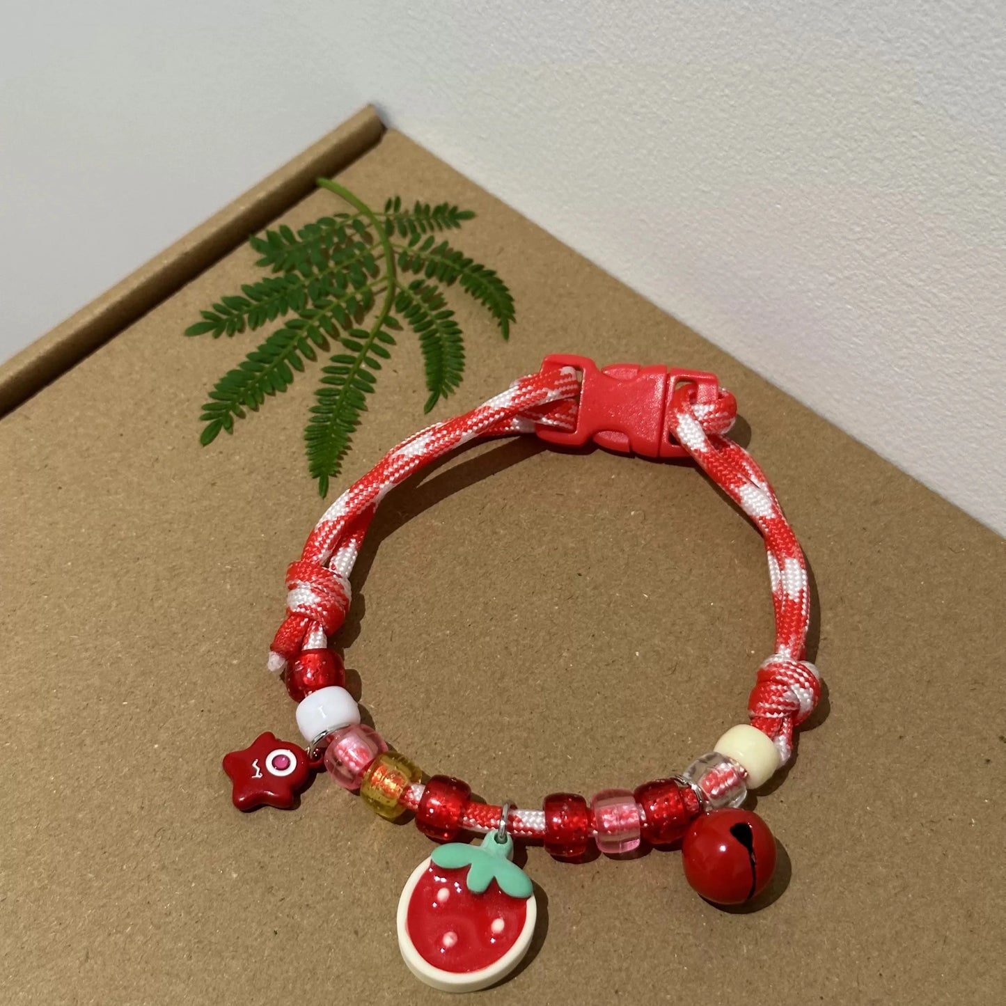 Adjustable Braided Cat Collar with Bell