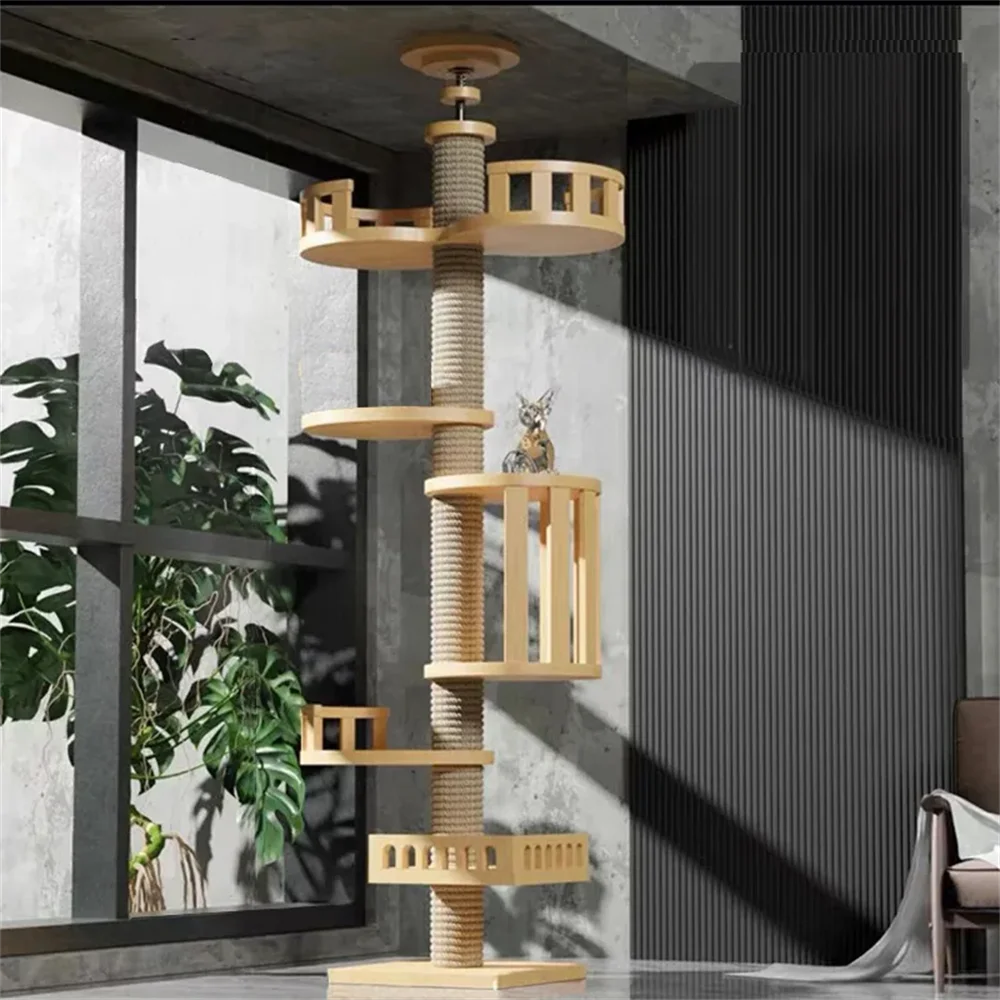 Adjustable Floor-to-Ceiling Cat Tree