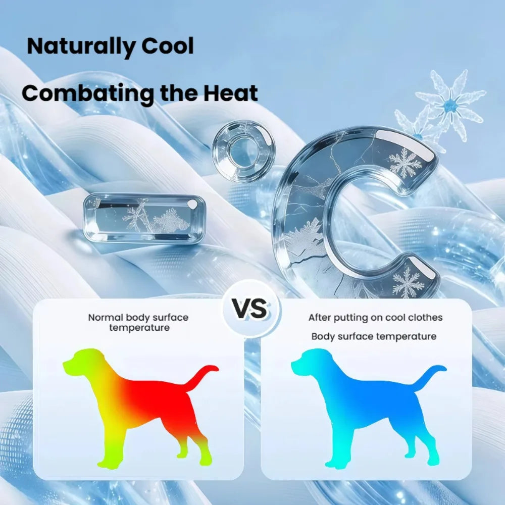 Ice Silk Cooling Vest with Sun Protection for Dogs & Cats