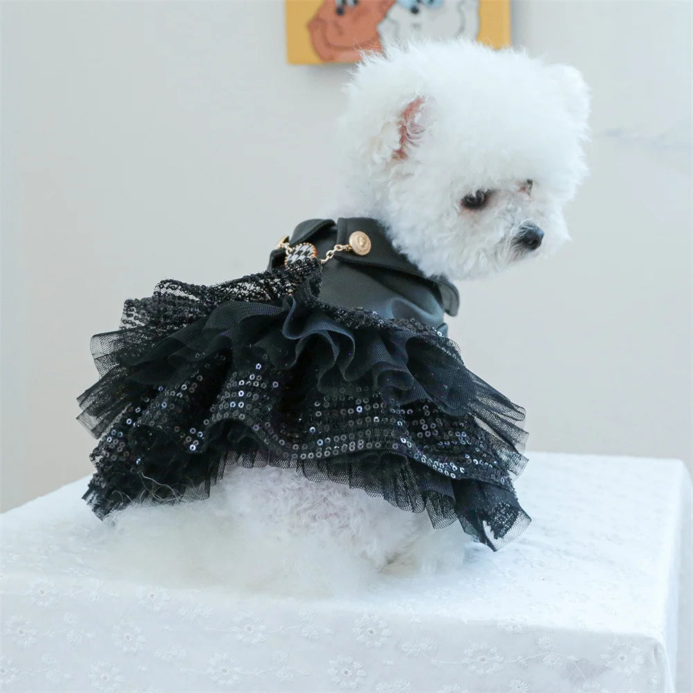 Sequin & Lace Pet Dress