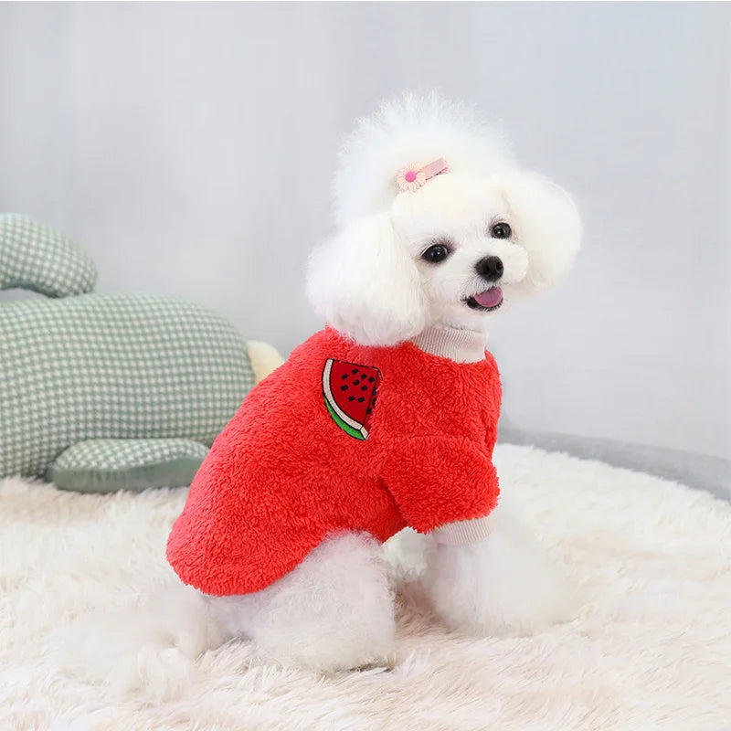 Gilet Chauffant en Peluche pour Chiens et Chats de Petite et Moyenne Taille