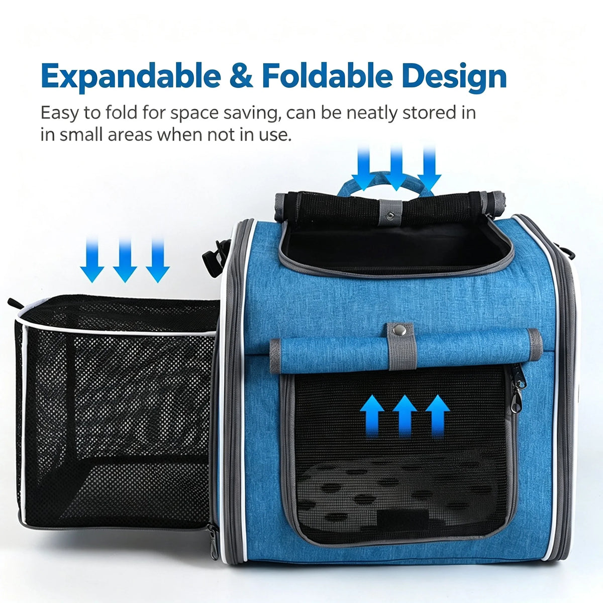 Foldable Mesh Pet Carrier for Cats & Small Dogs