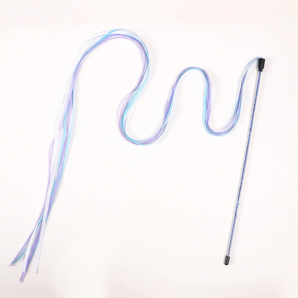 Satin Ribbon Cat Teaser Wand