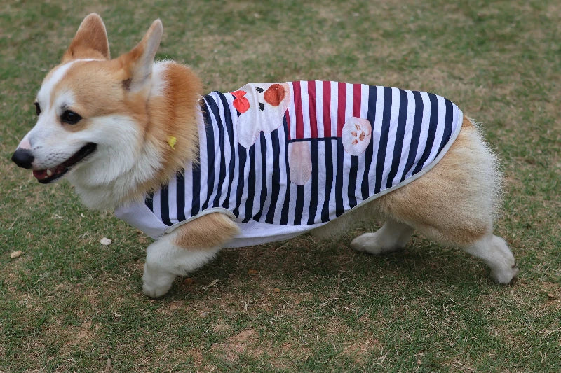 Striped Summer Cooling Vest Shirt for Dogs | Casual Breathable Top for Small to Large Breeds