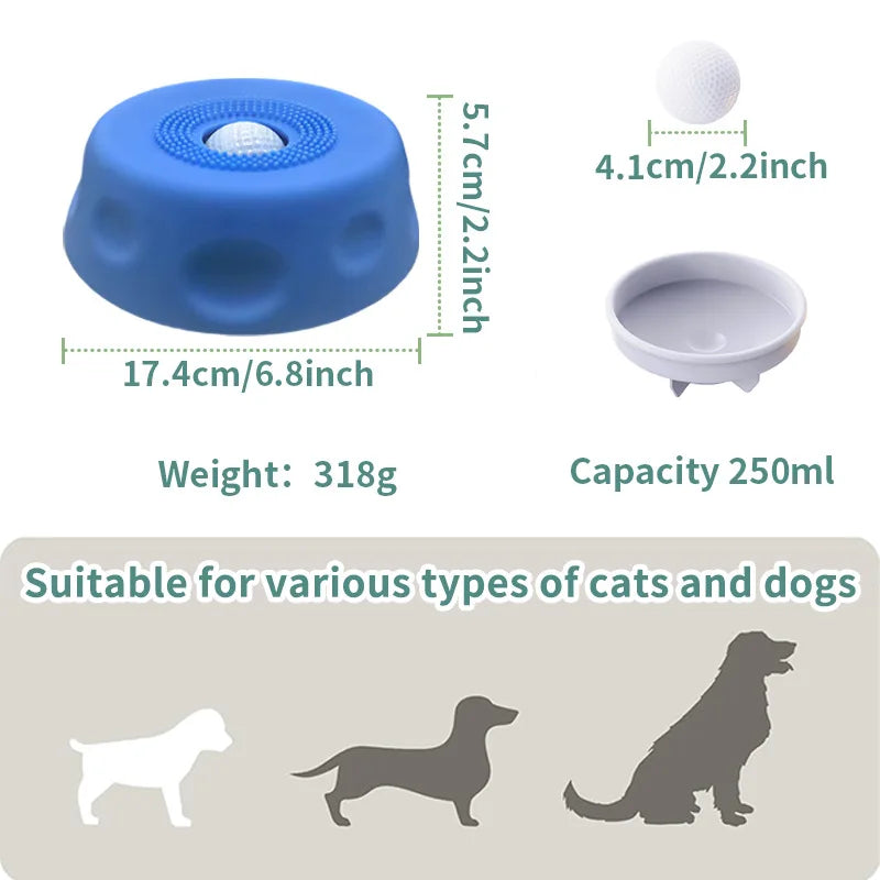 Interactive Dog Licking Bowl with Ball-Shaped Design