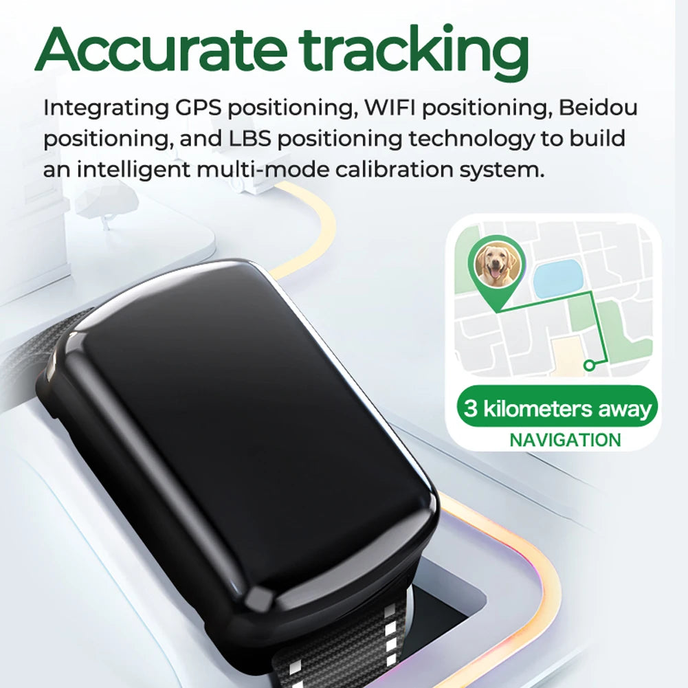 M10A 4G GPS Pet Tracker with Electronic Fence & Activity Tracking