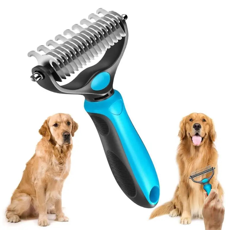 2-in-1 Pet Deshedding & Dematting Brush