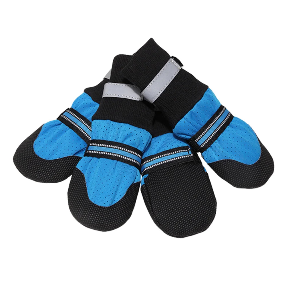 Reflective Dog Shoes with Breathable Mesh & Rubber Sole