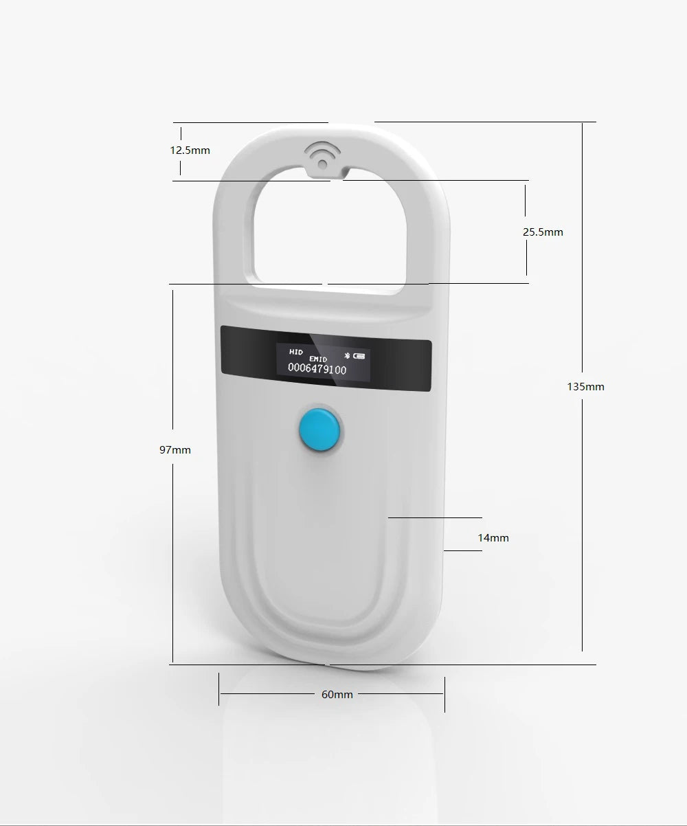 Handheld Pet Microchip Scanner & RFID Reader