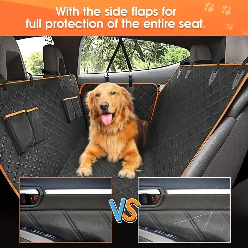 Waterproof Dog Hammock Car Seat Cover | Scratch-Resistant Pet Back Seat Protector