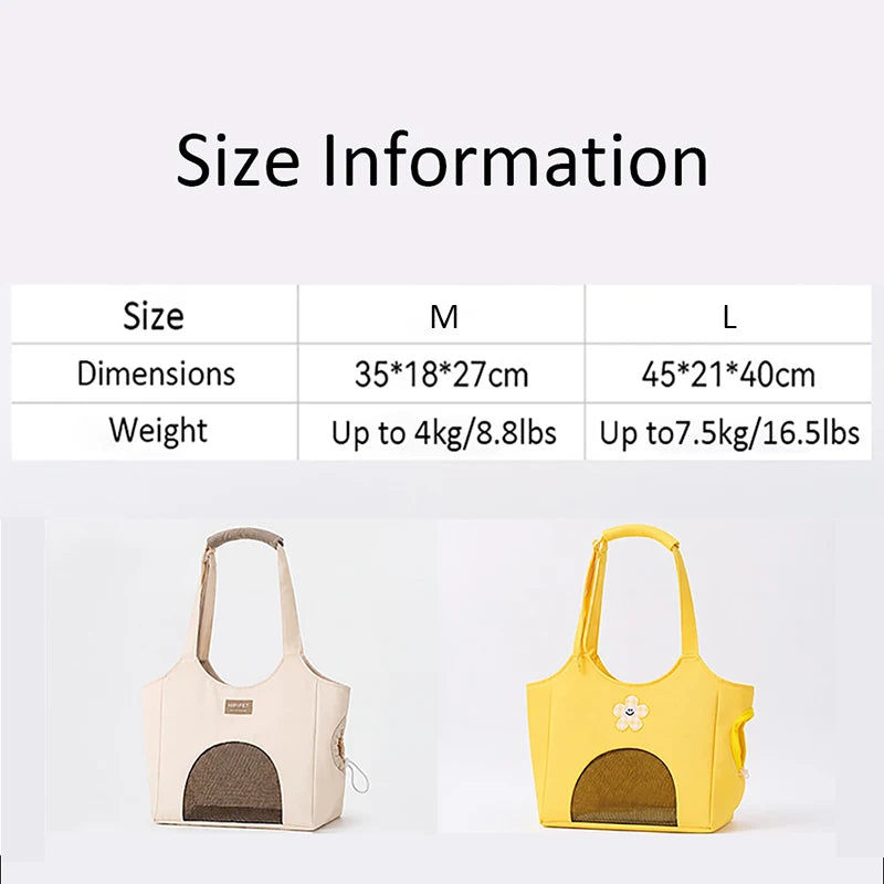 Canvas Pet Carrier Bag for Small Dogs & Cats — Up to 7.5kg