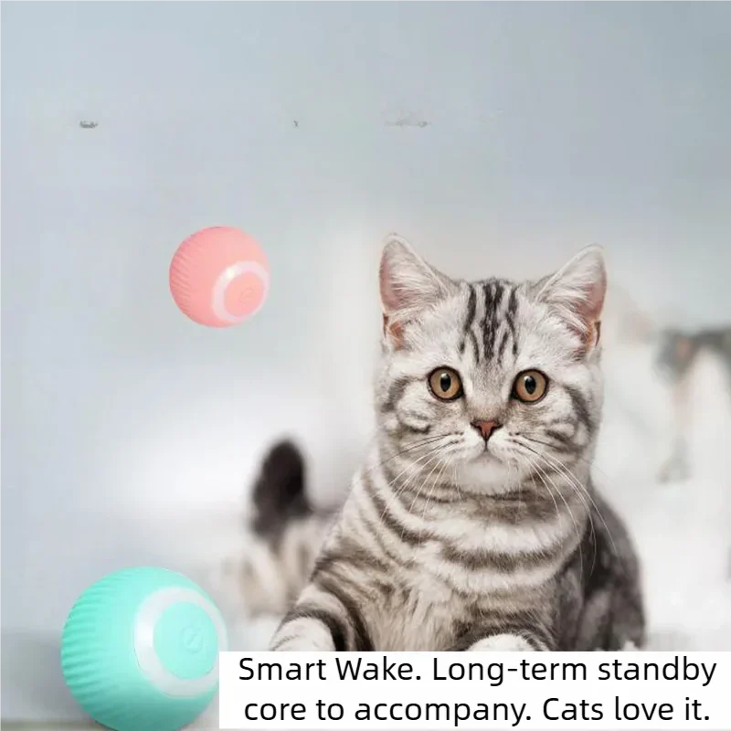 Automatic Self-Moving Rolling Ball Cat Toy for Indoor Play