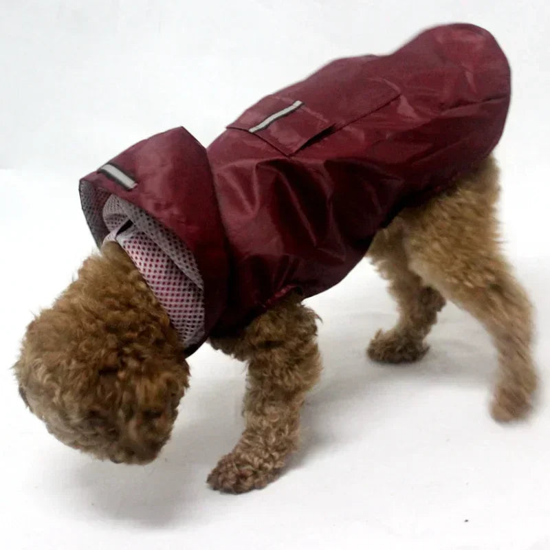 Waterproof Reflective Dog Raincoat with Hood – Sizes S to 6XL