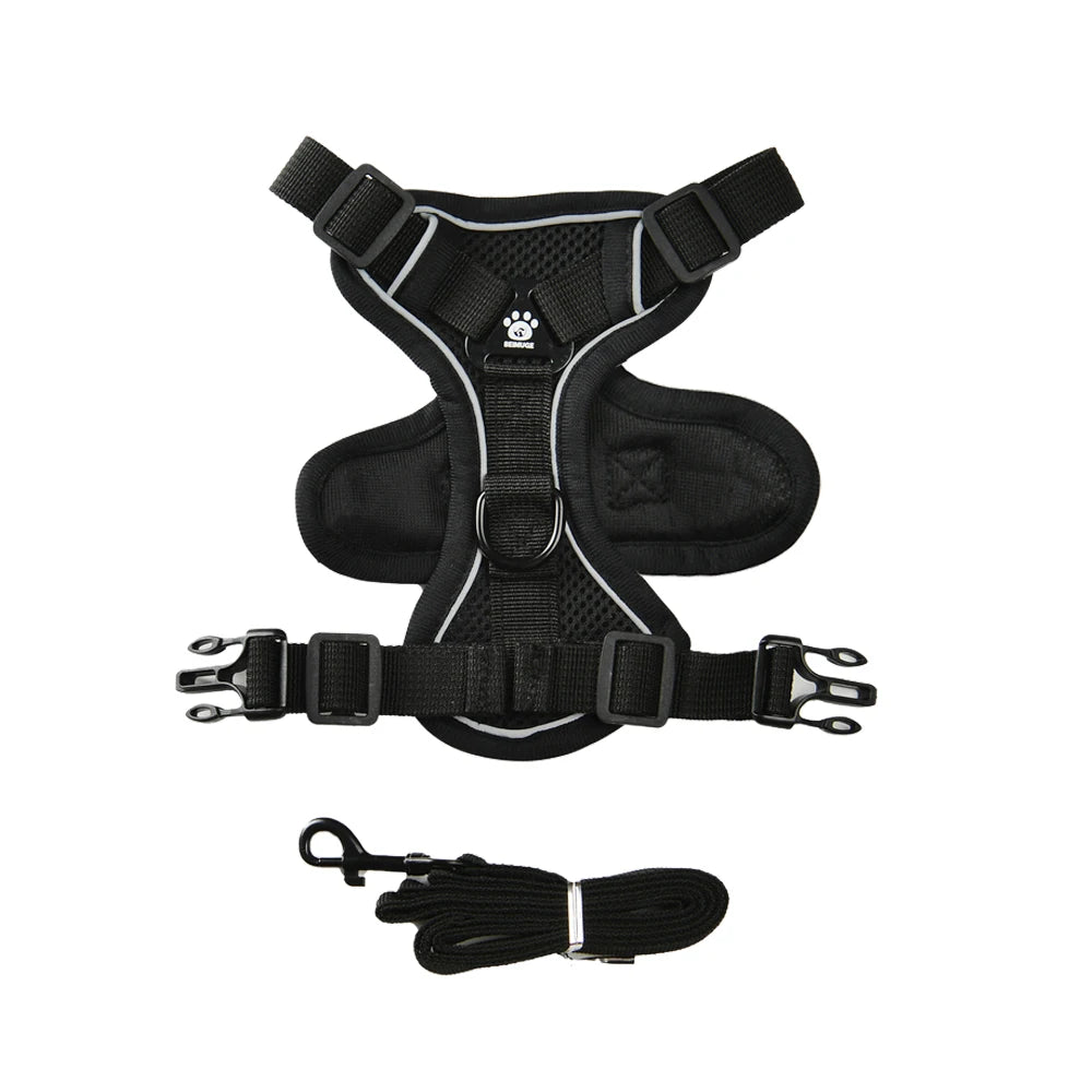 Escape-Proof Reflective Cat Harness & Leash Set — Breathable Vest for Outdoor Walking