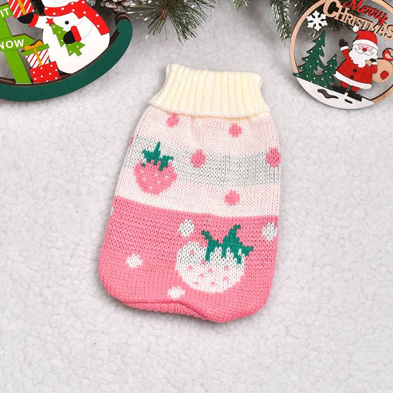 Animal Print Knit Sweater for Cats & Small Dogs