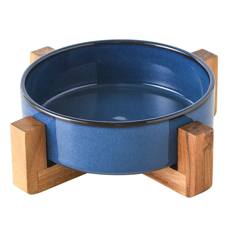 Ceramic Dog Bowl with Slow Feeder & Water Options