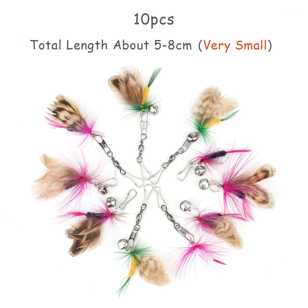 Feather Cat Teaser Toy Replacement Pack (10pcs)