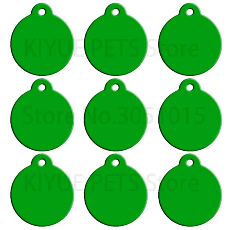 Personalised Laser-Engraved Pet ID Tags – Aluminium Round Pendants, Pack of 100
