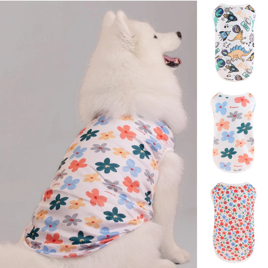 Summer Dog Cooling Vest - Breathable Cartoon Design for Hot Weather