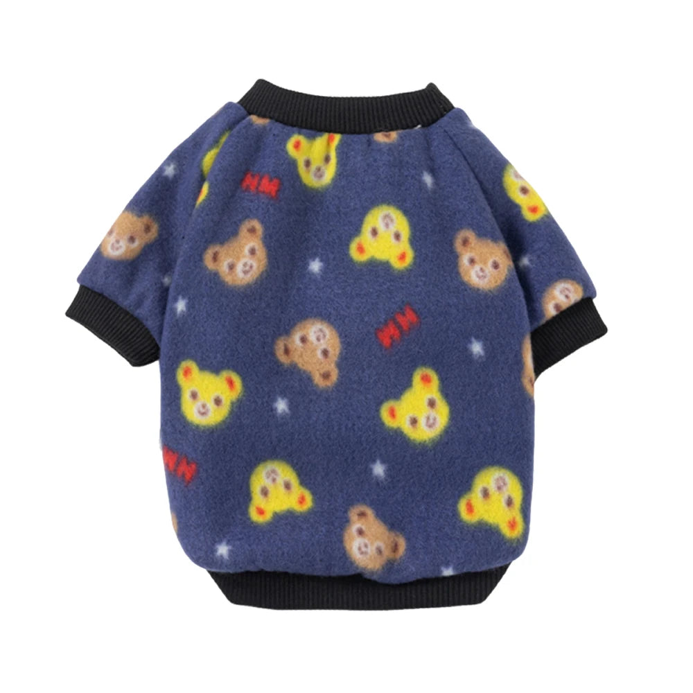 Printed Fleece Pet Pullover Sweater