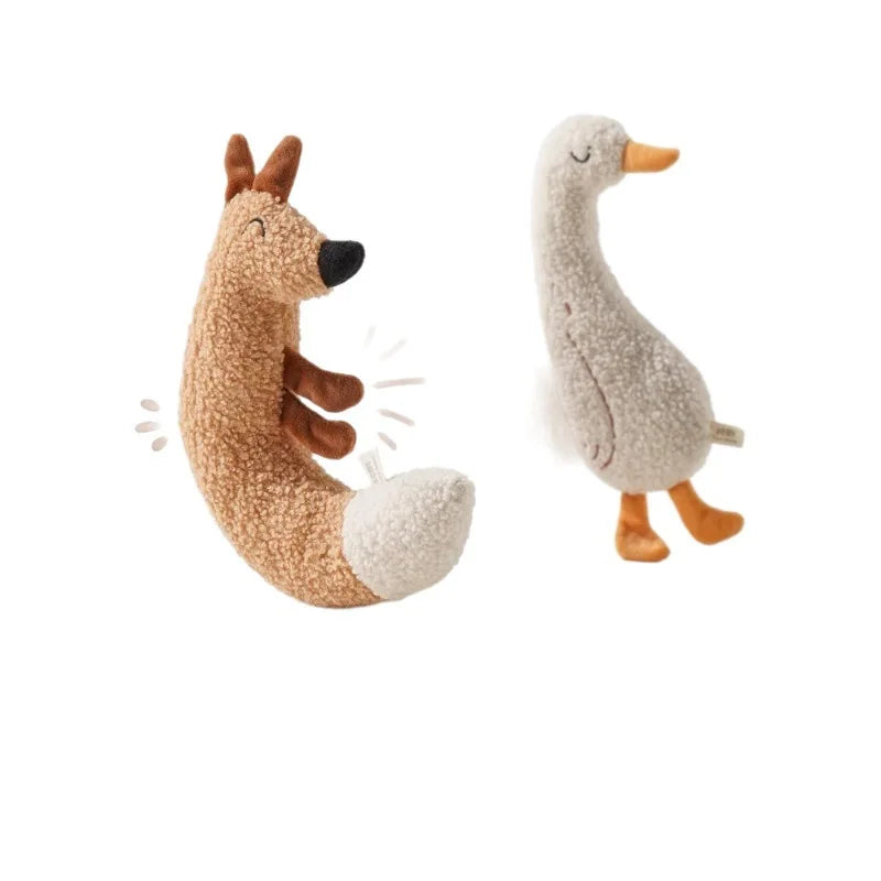 Jouet interactif couineur en peluche à mâcher pour chats et chiens