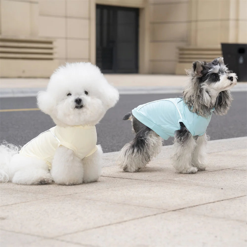 Reflective Sports Pet T-Shirt with Traction Ring