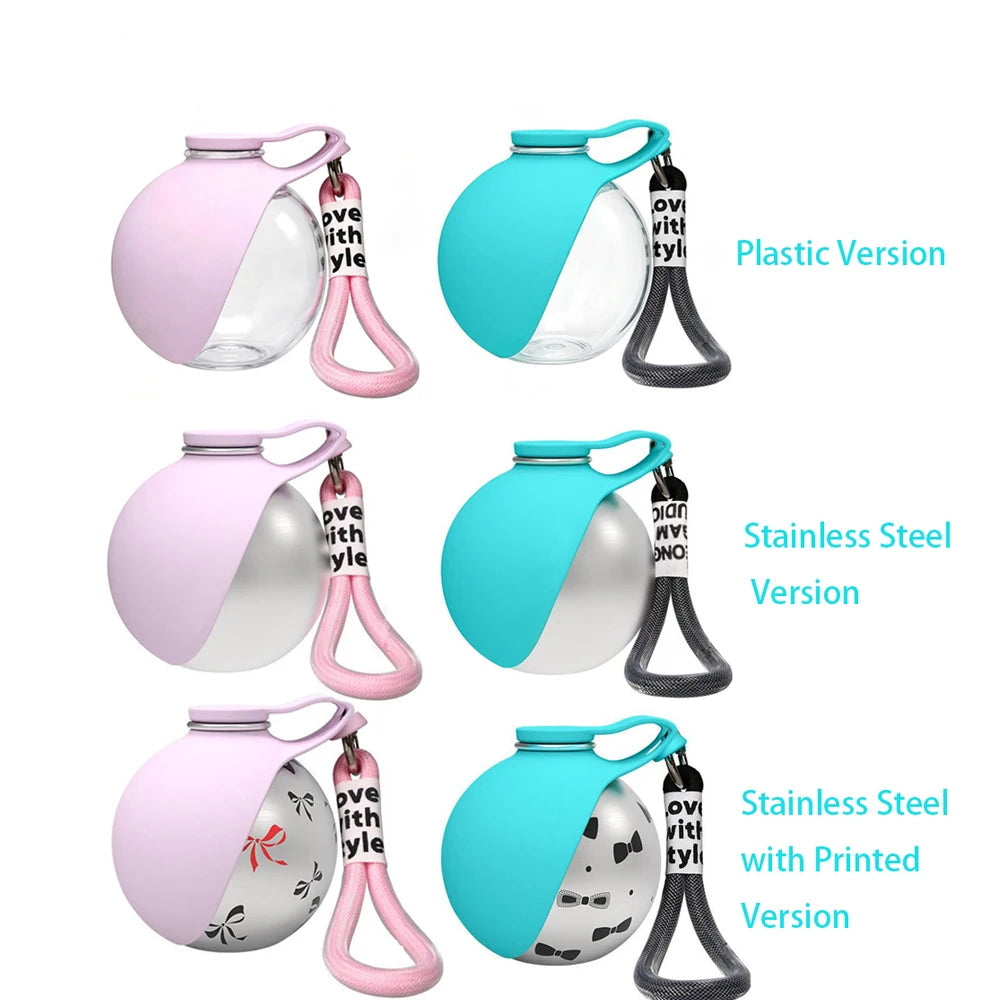 2-in-1 Dog Water Bottle with Foldable Silicone Bowl