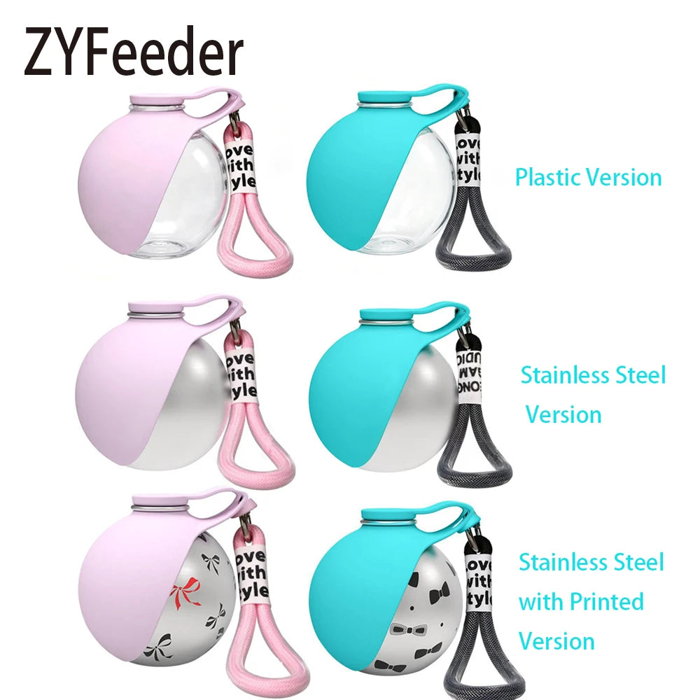 2-in-1 Dog Water Bottle with Foldable Silicone Bowl