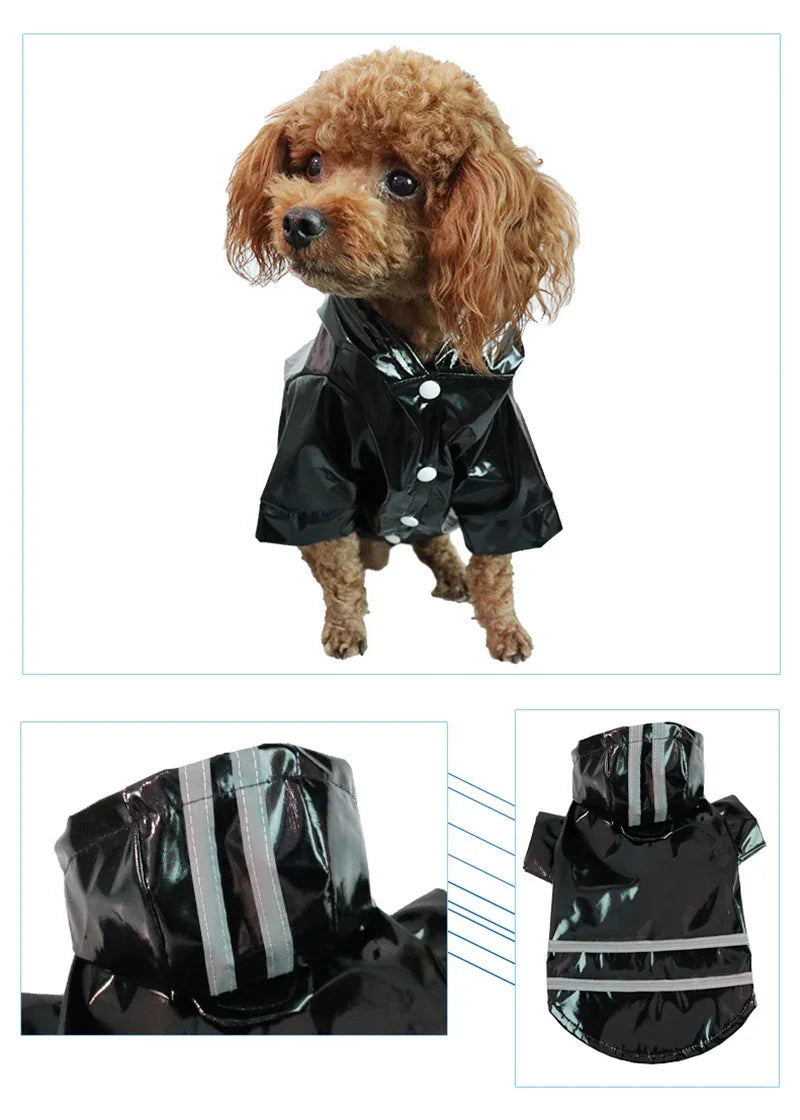 Imperméable réfléchissant pour chien | Cape Poncho coupe-vent pour petits chiens et chats
