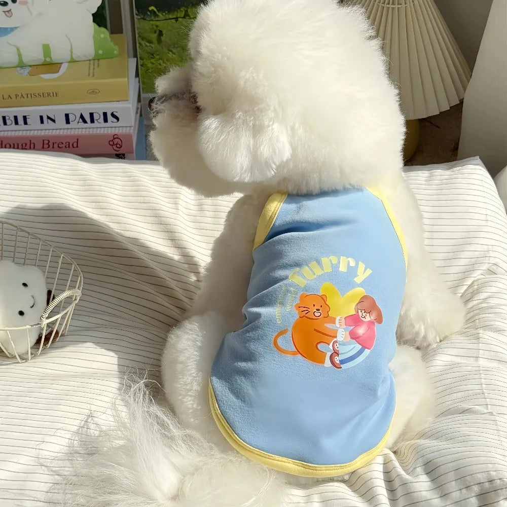 Robe et gilet rafraîchissants 2 en 1 pour petits chiens et chats | Jupe d'été respirante "Princesse" pour Chihuahuas et chiots