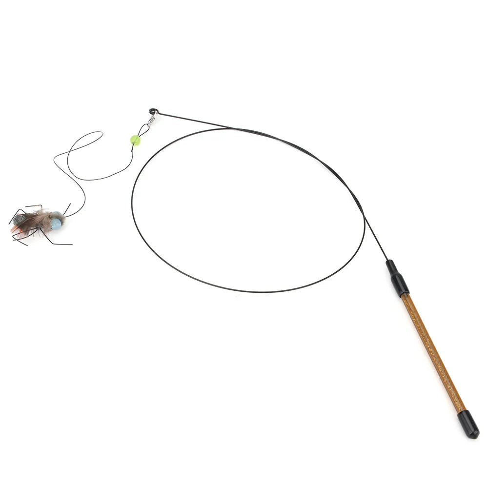 Cat Toy Replacement Heads – Feather Bug Wand Accessories (5pcs)