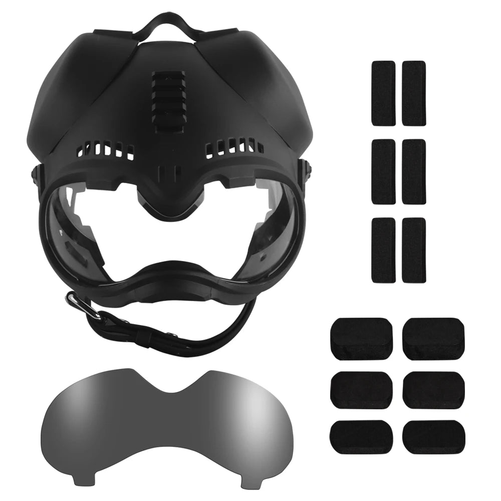 K9 Tactical Dog Helmet with Dual Goggles for Medium & Large Working Dogs