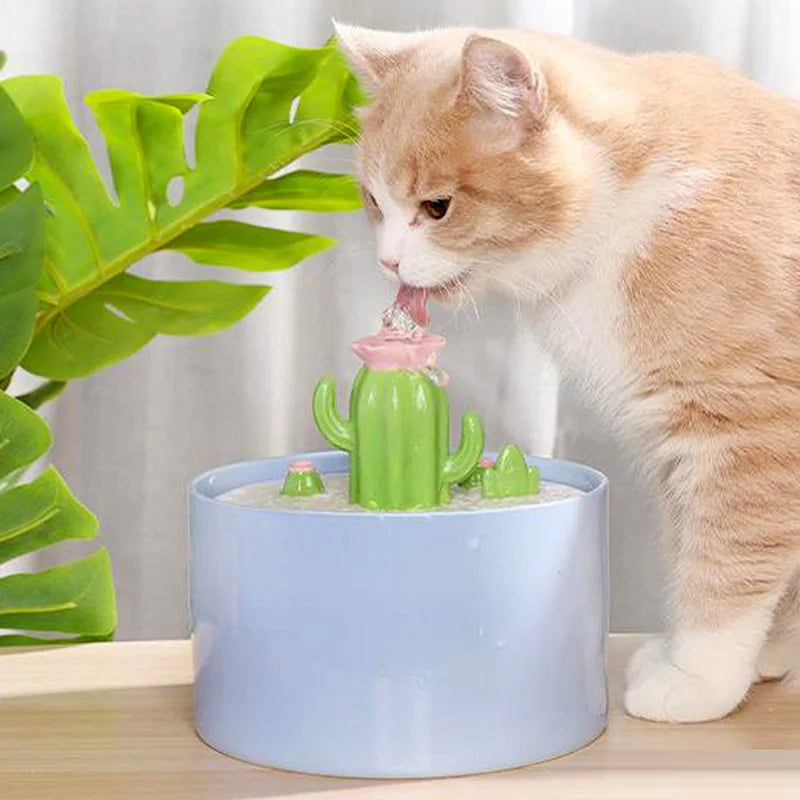 Ceramic Automatic Cat Water Fountain – Silent Circulating Flow with Replaceable Filter