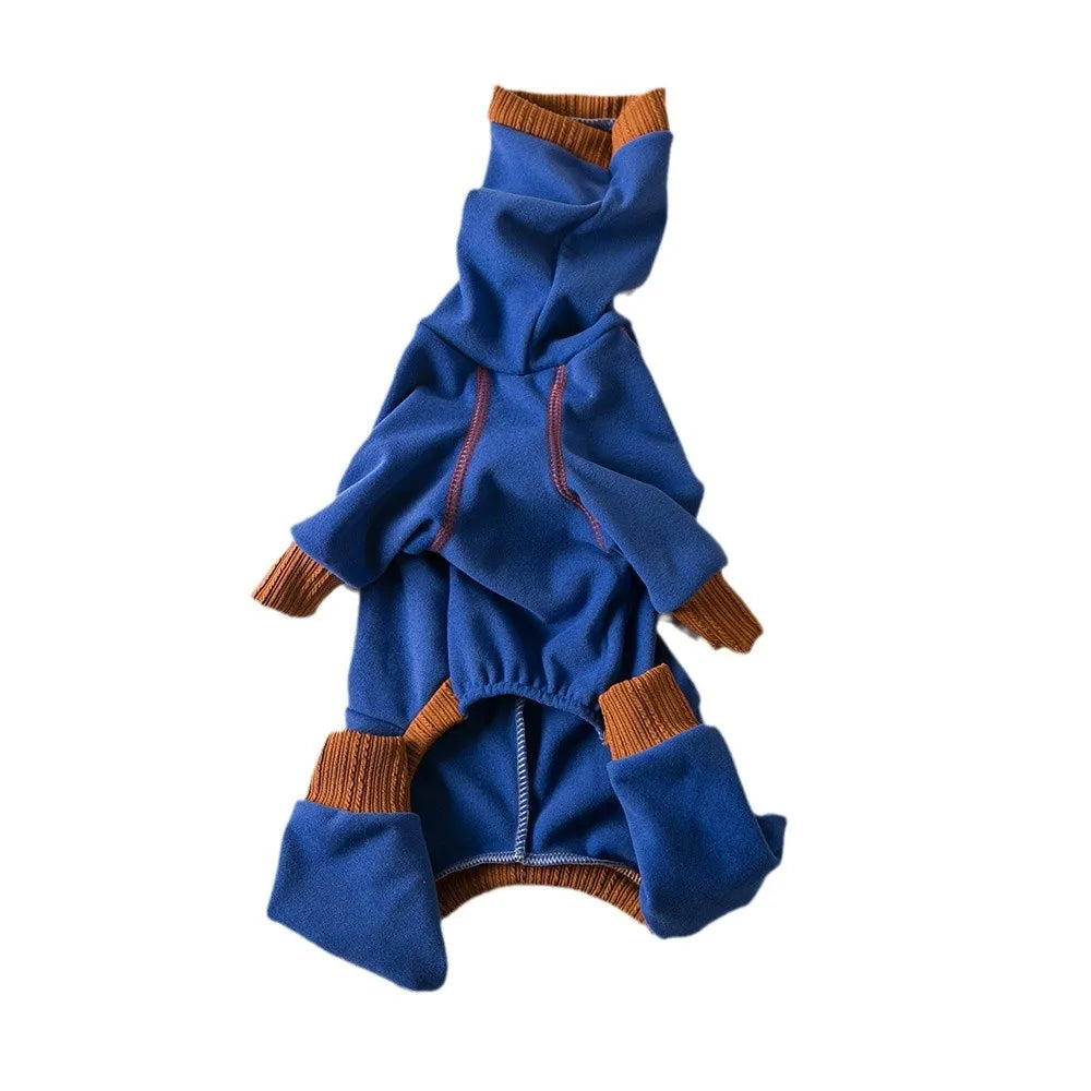 Pull pour chien en peluche à col montant — Couche de base chaude à quatre pattes