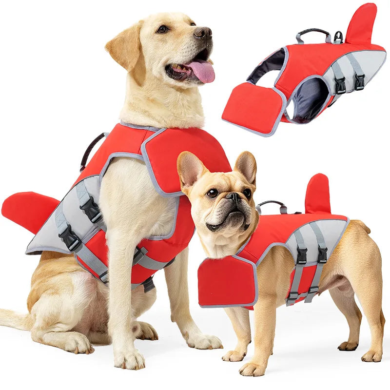 Shark Fin Dog Life Jacket Safety Swim Vest